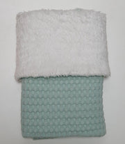 RiFresh - dekentje wandelwagen - baby - mint wafelstof - teddy