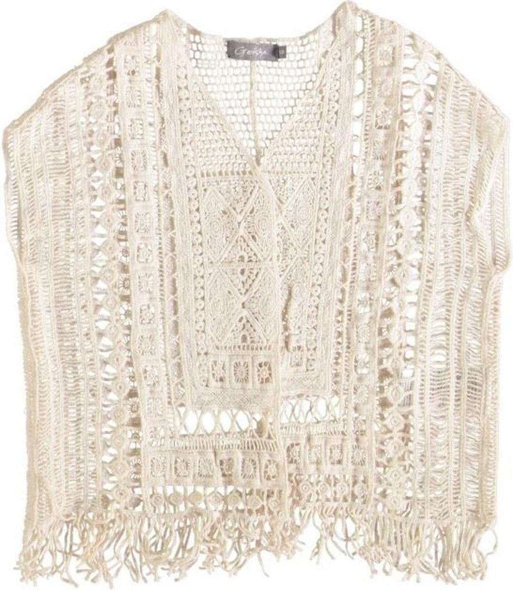 Geisha jeans Gilet crochet