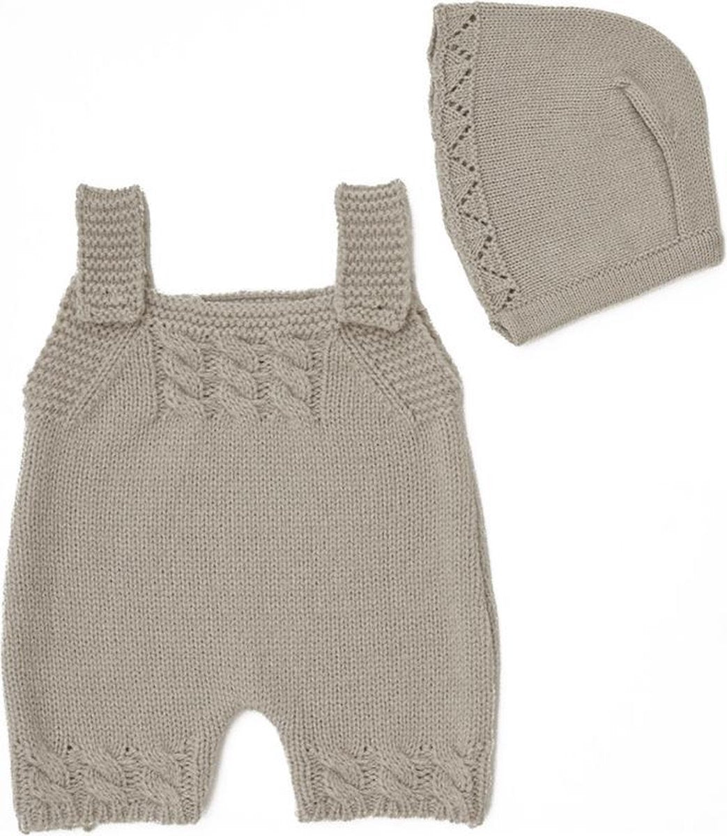 Byastrup Poppenkleding Boxpakje Met Muts 35 Cm Taupe