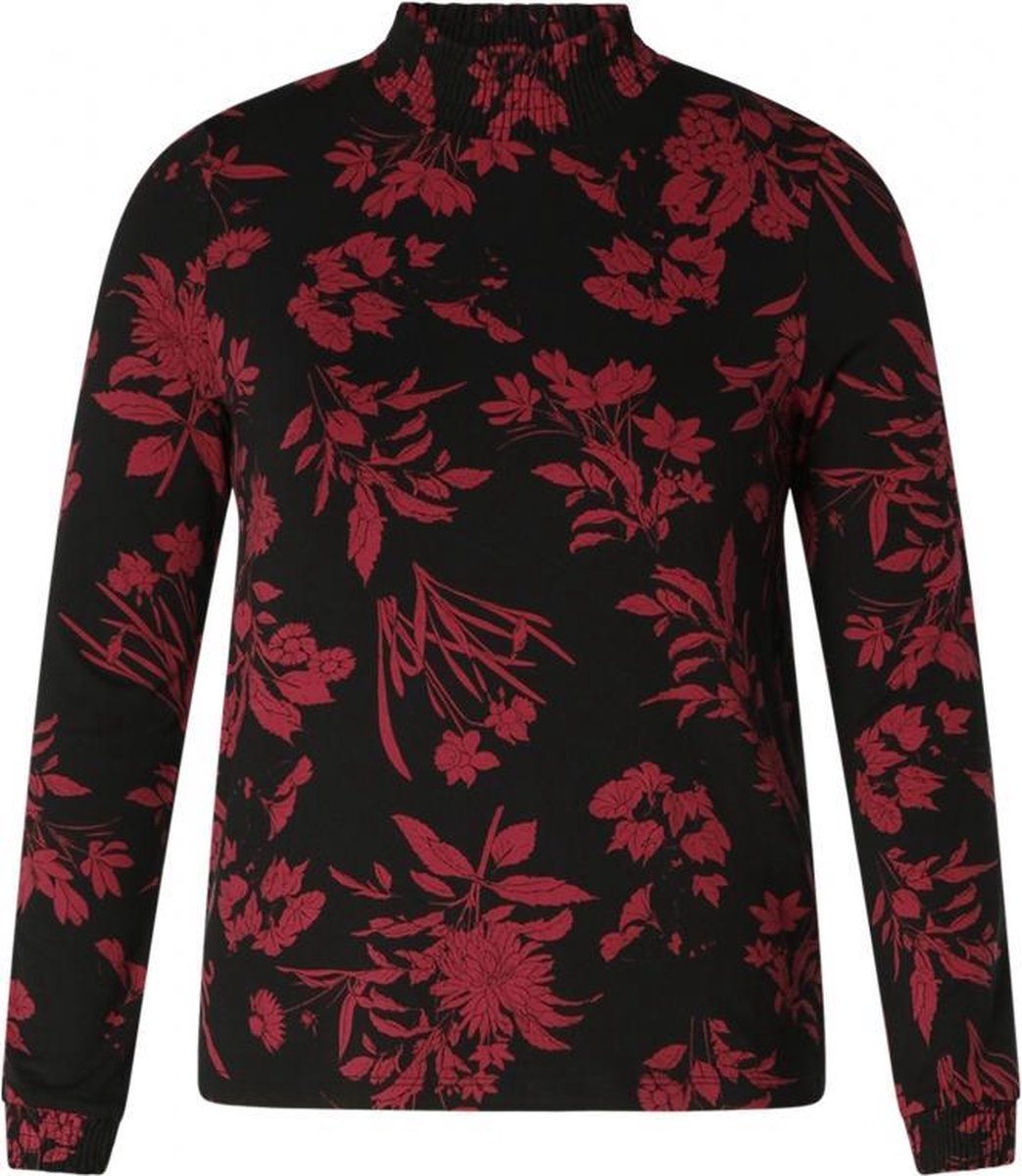 YEST Carin Jersey Shirt - Fresh Wine Red - maat 46