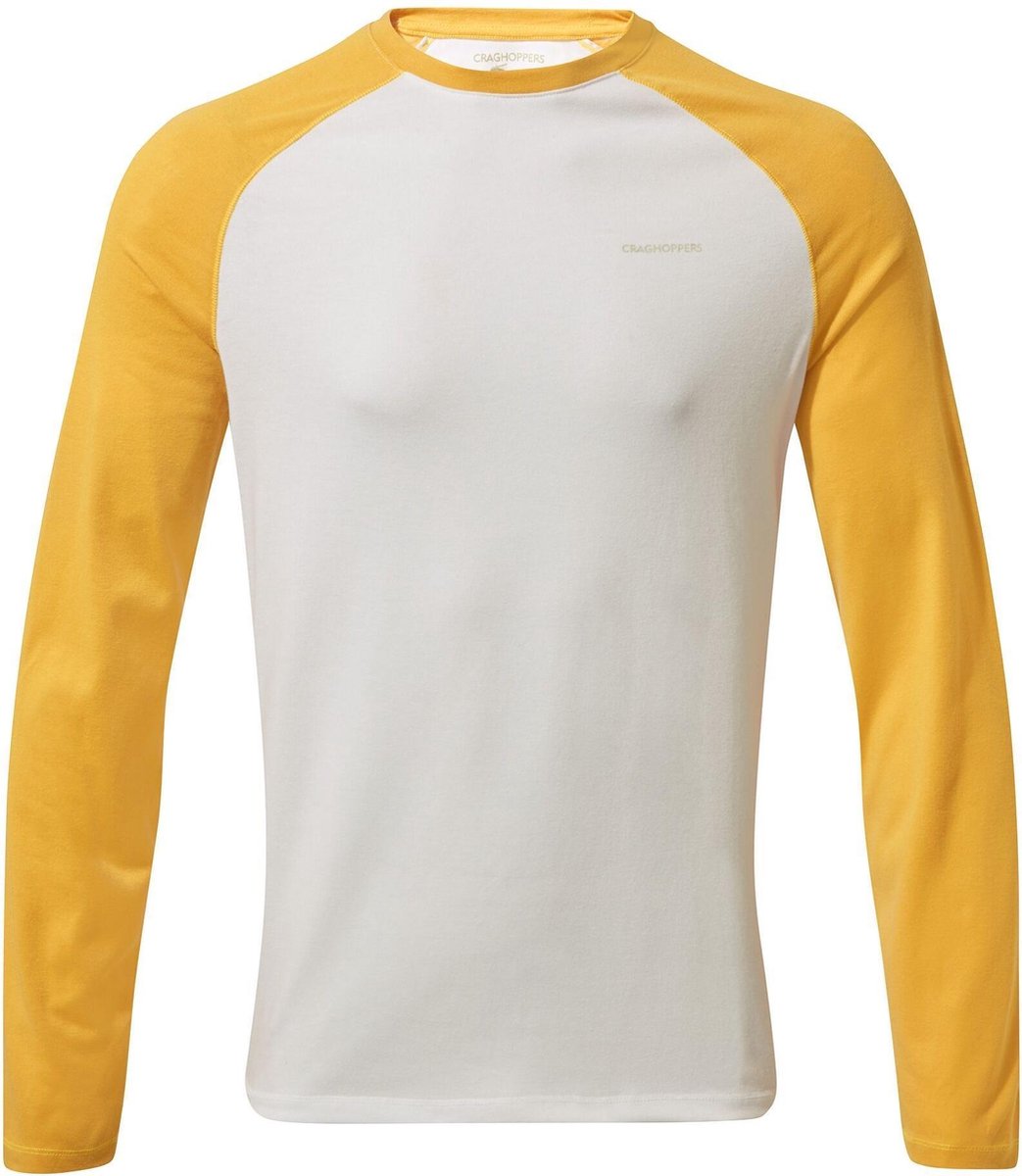 Craghoppers Longsleeve Bayame Ii Heren Polyester Wit/geel Maat S