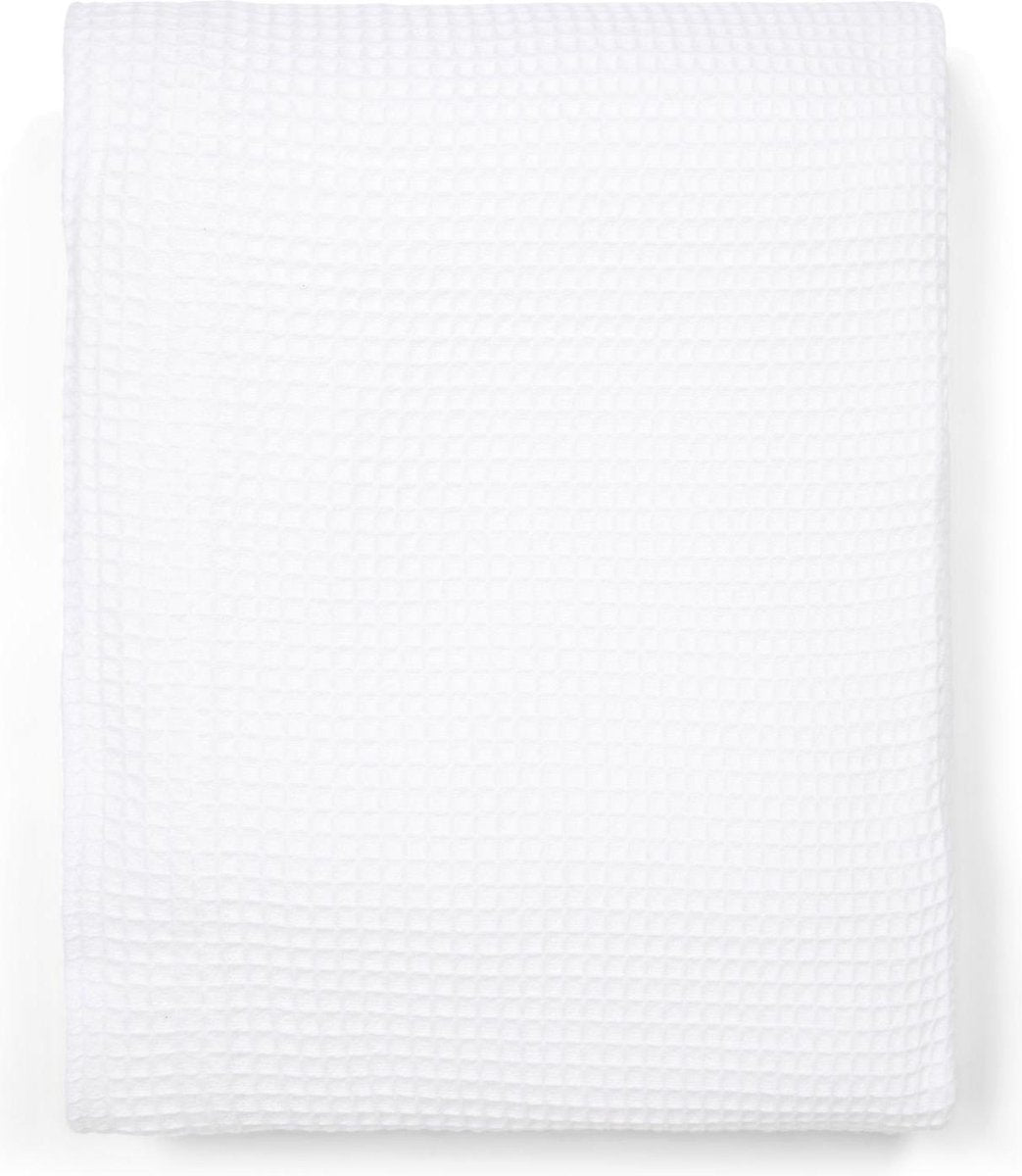 Damminga – Ledikant deken – Baby dekentje - Wafel - Katoenen - 100x150cm - wit