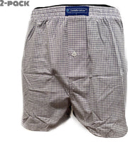 Embrator 2-stuks mannen Boxershort geweven katoen paars/wit/zwart L