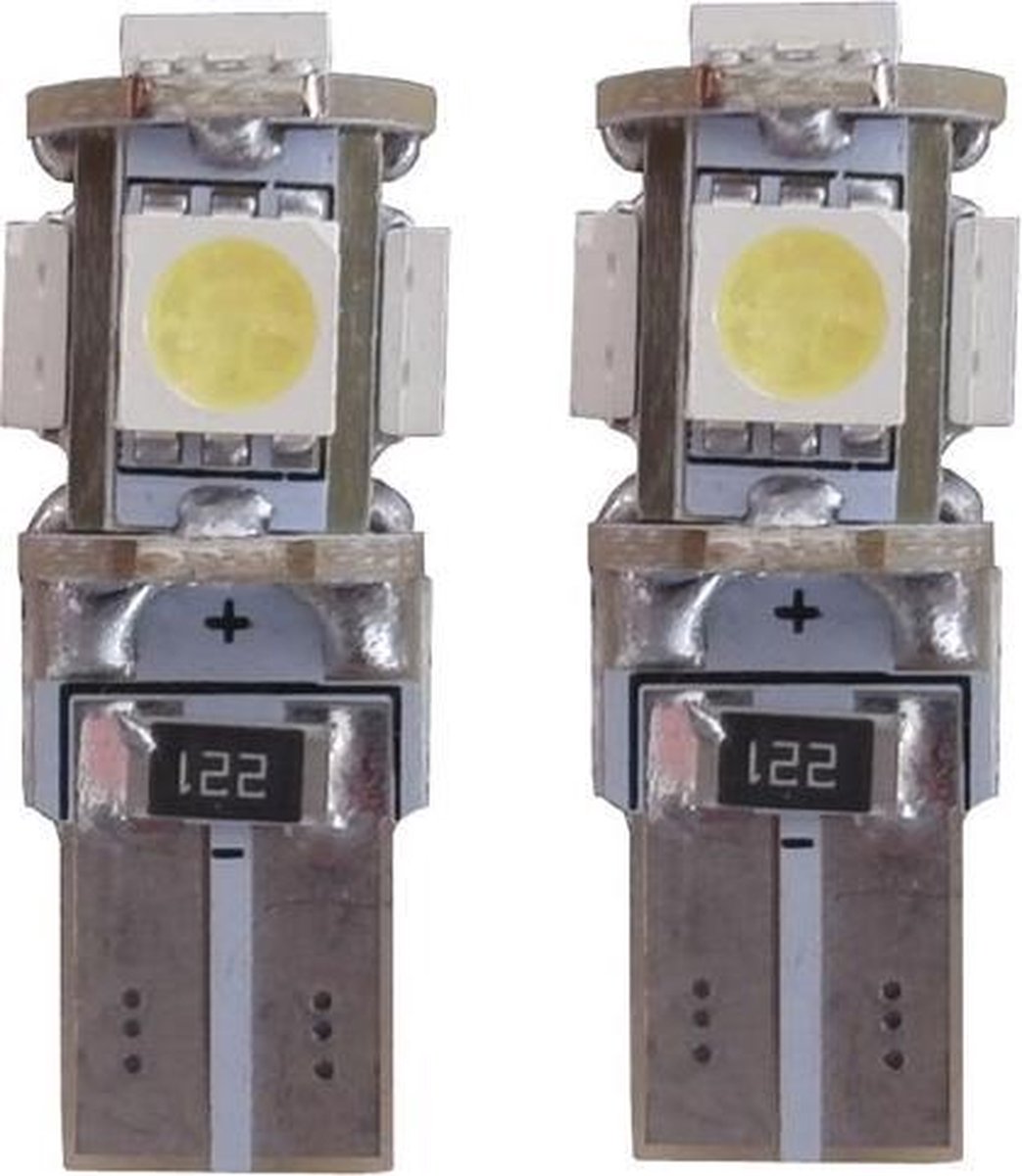 W5W-T10 Canbus LED Binnenverlichting 5 SMD - Geel