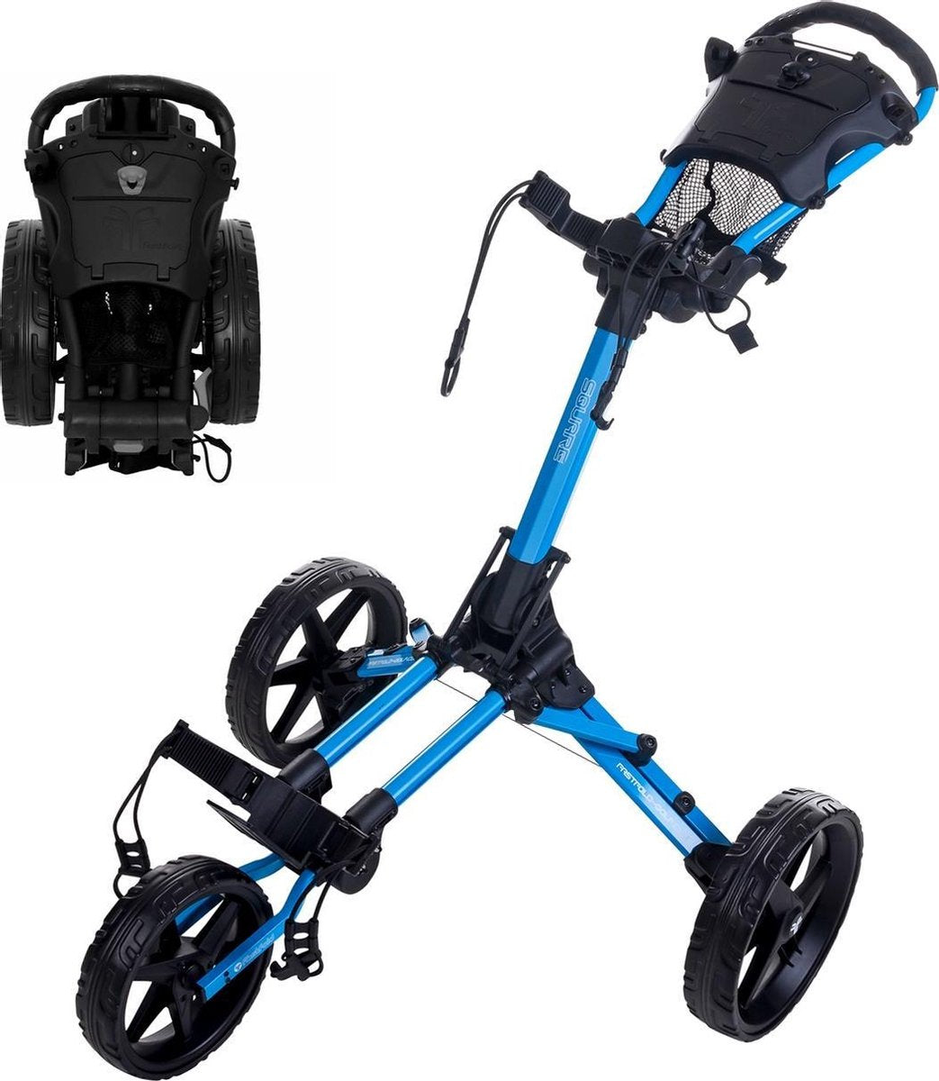 FastFold Square Golftrolley - Aqua Blauw