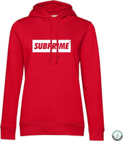 Subprime - Dames Hoodies Hoodie Block Rood - Rood - Maat S