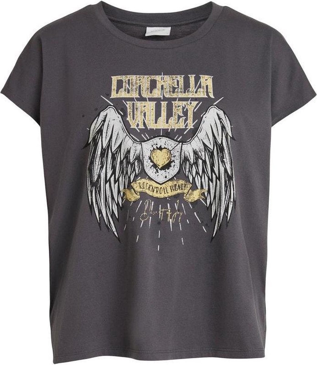 Virocksy Coachella S/s T-shirt 14063944 Asphalt/cloud Dancer