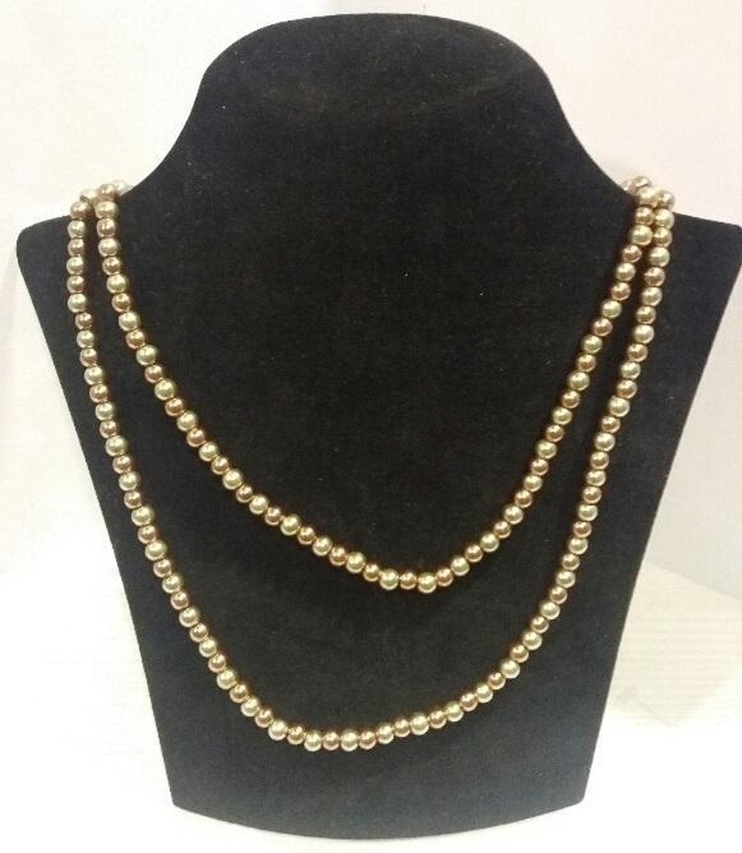 Parelketting - bruin/grijze kralen