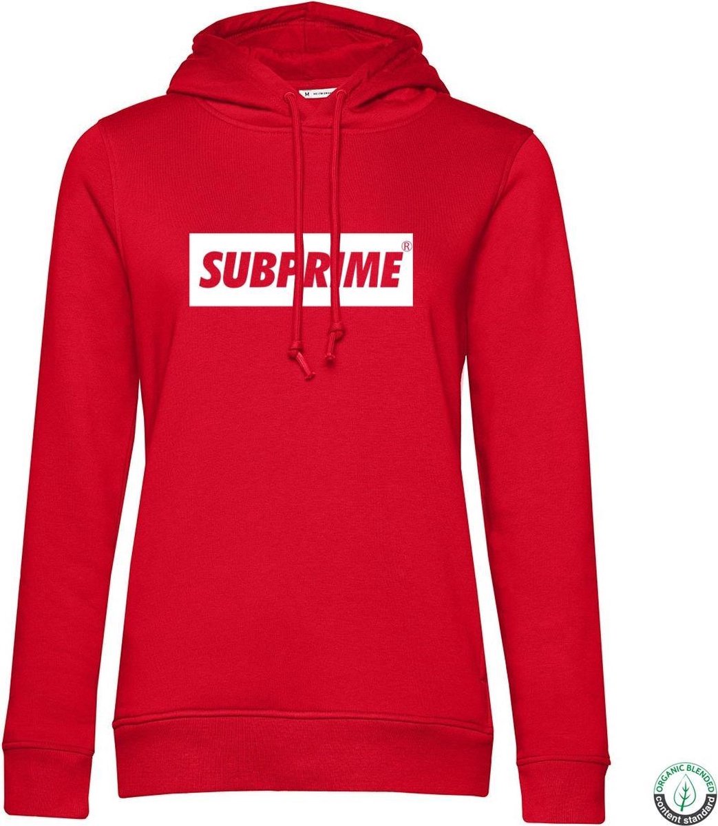 Subprime - Dames Hoodies Hoodie Block Rood - Rood - Maat L