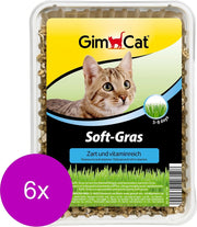 Gimcat Soft-Gras - Kattensnack - 6 x Natuur 100 g