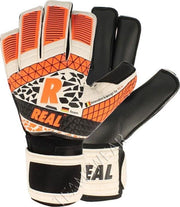 Real Hybrid Black Keepershandschoenen Heren - Wit / Zwart / Fluo Oranje | Maat: 8