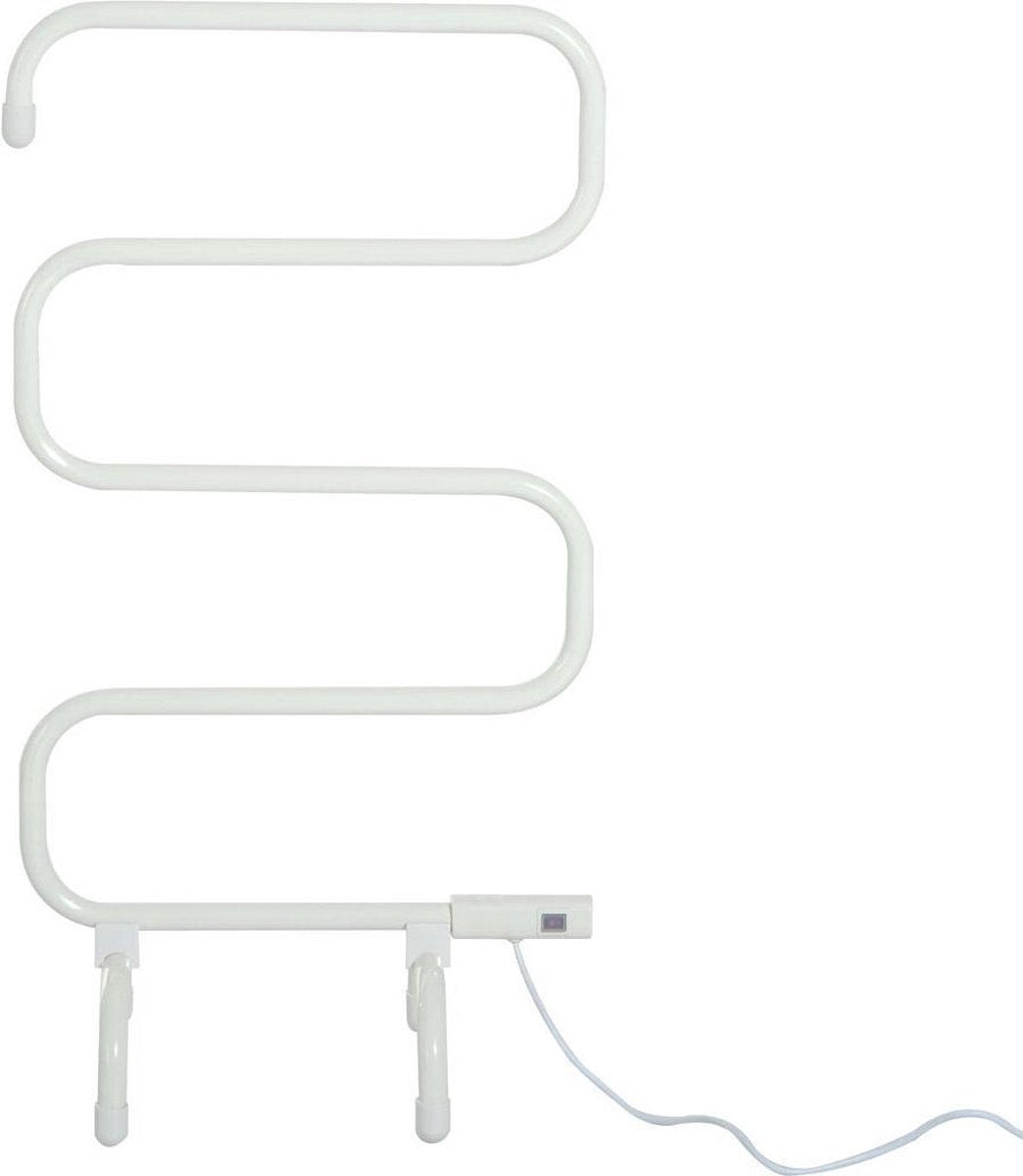 HOMCOM Elektrische handdoekdroger vrijstaand melkwit 50 x 30 x 95cm