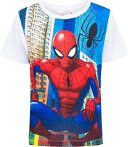 Marvel Spiderman T-shirt - wit - maat 98 (3 jaar)