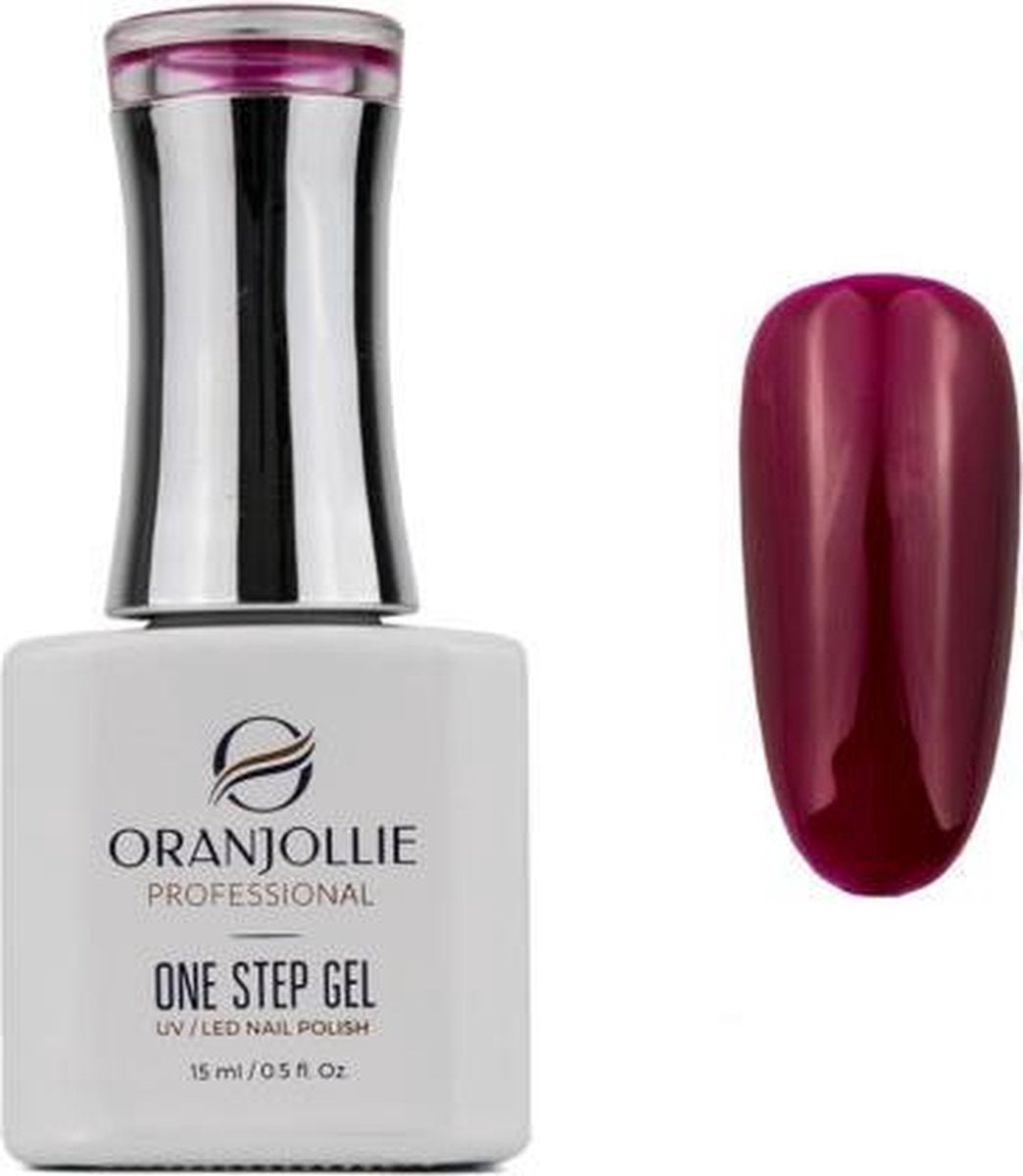 Oranjollie Eén Stap Gel UV/LED - Nagellak – Nail Polish - bordeauxrode - OS057