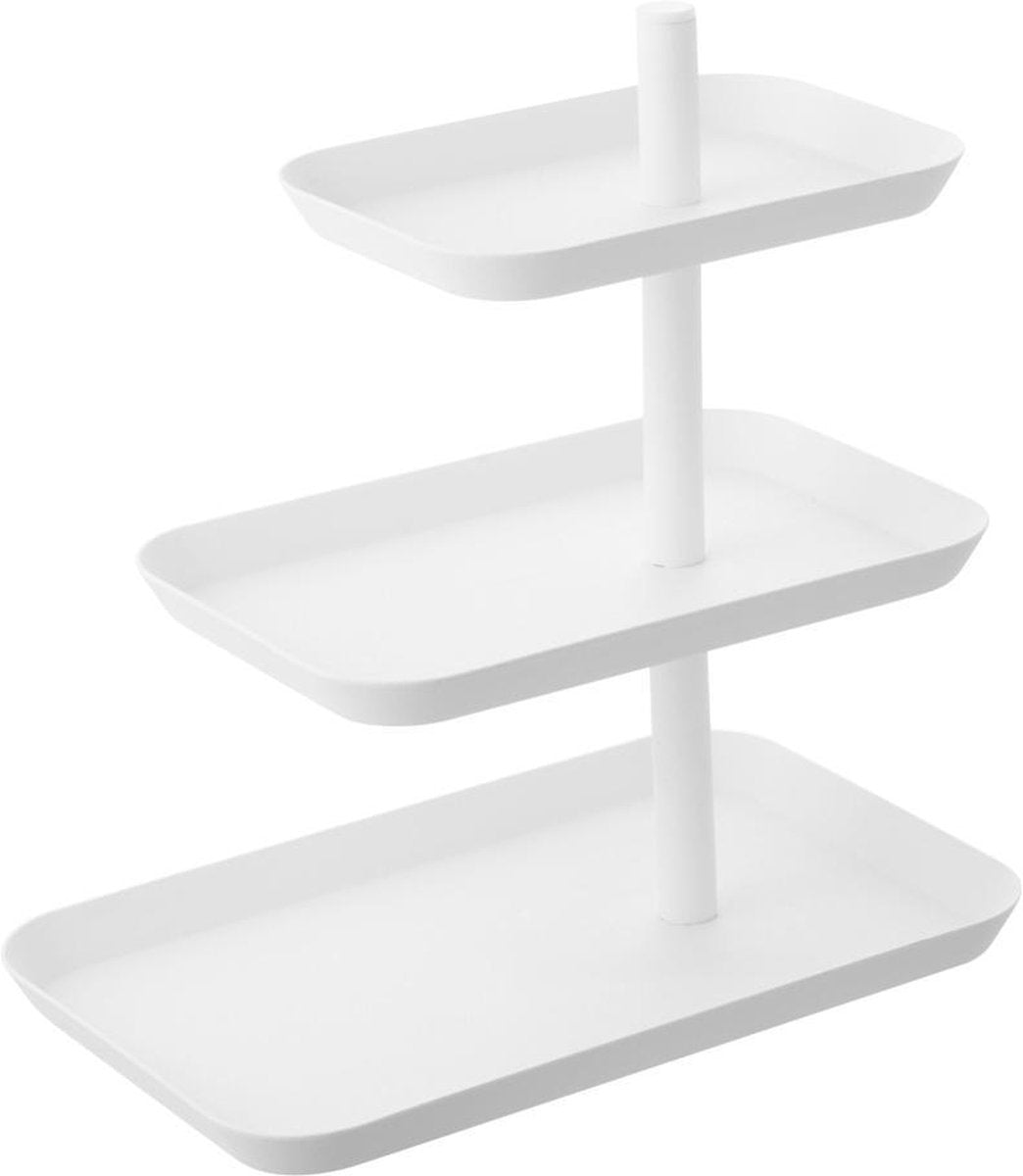 Yamazaki Serveer Plateau Etagere Tower - wit - 3 niveaus