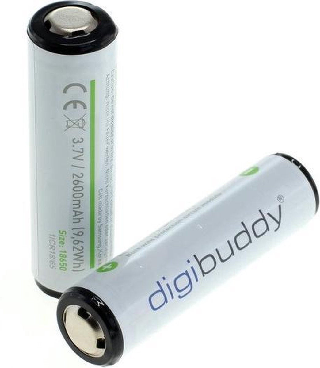 2 Stuks - CE Goedgekeurd 18650 2600mAh 3.7V Li-ion herlaadbare accu batterij met PCB