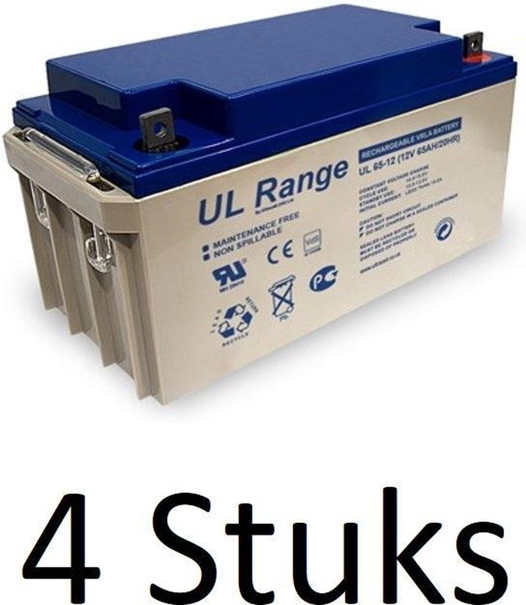 4 Stuks Ultracell Loodaccu UL 12v 65000mAh