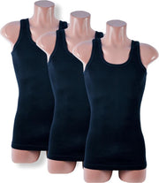 3 Pack Top kwaliteit hemd - 100% katoen - Zwart - Maat L