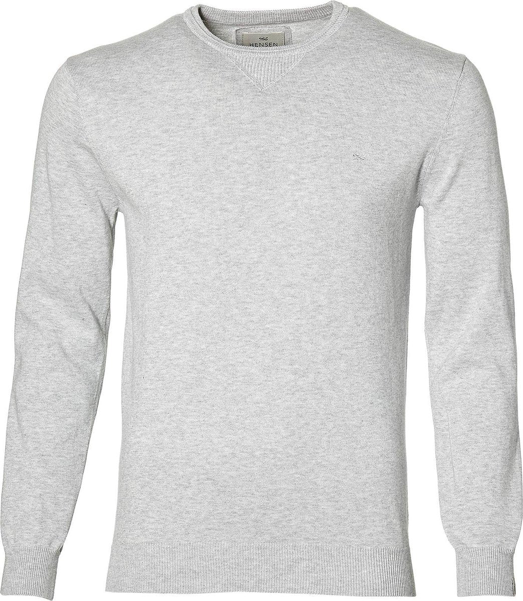 Hensen Pullover - Slim Fit - Grijs - 3XL Grote Maten