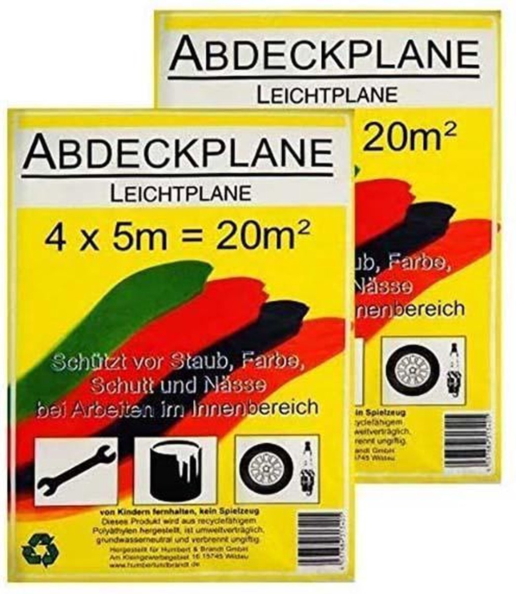 3 x zeildoek 4 x 5 m van polyethyleen