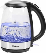 Bestron Waterkoker digitaal AWK780G 2200 W 1.7 L glas blauw