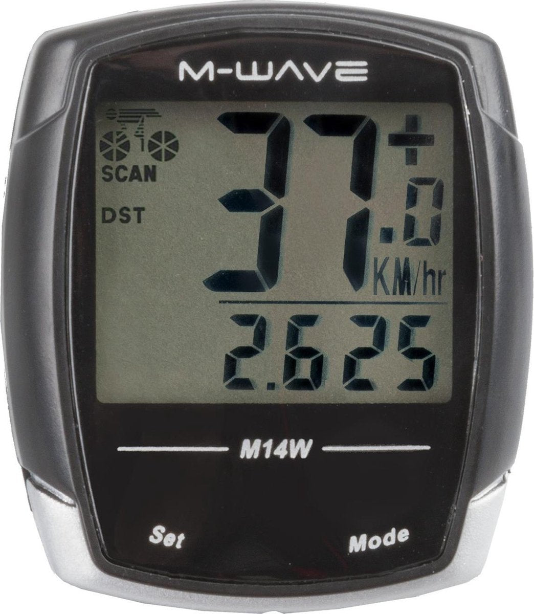 M-wave Fietscomputer 14 Functies Zwart