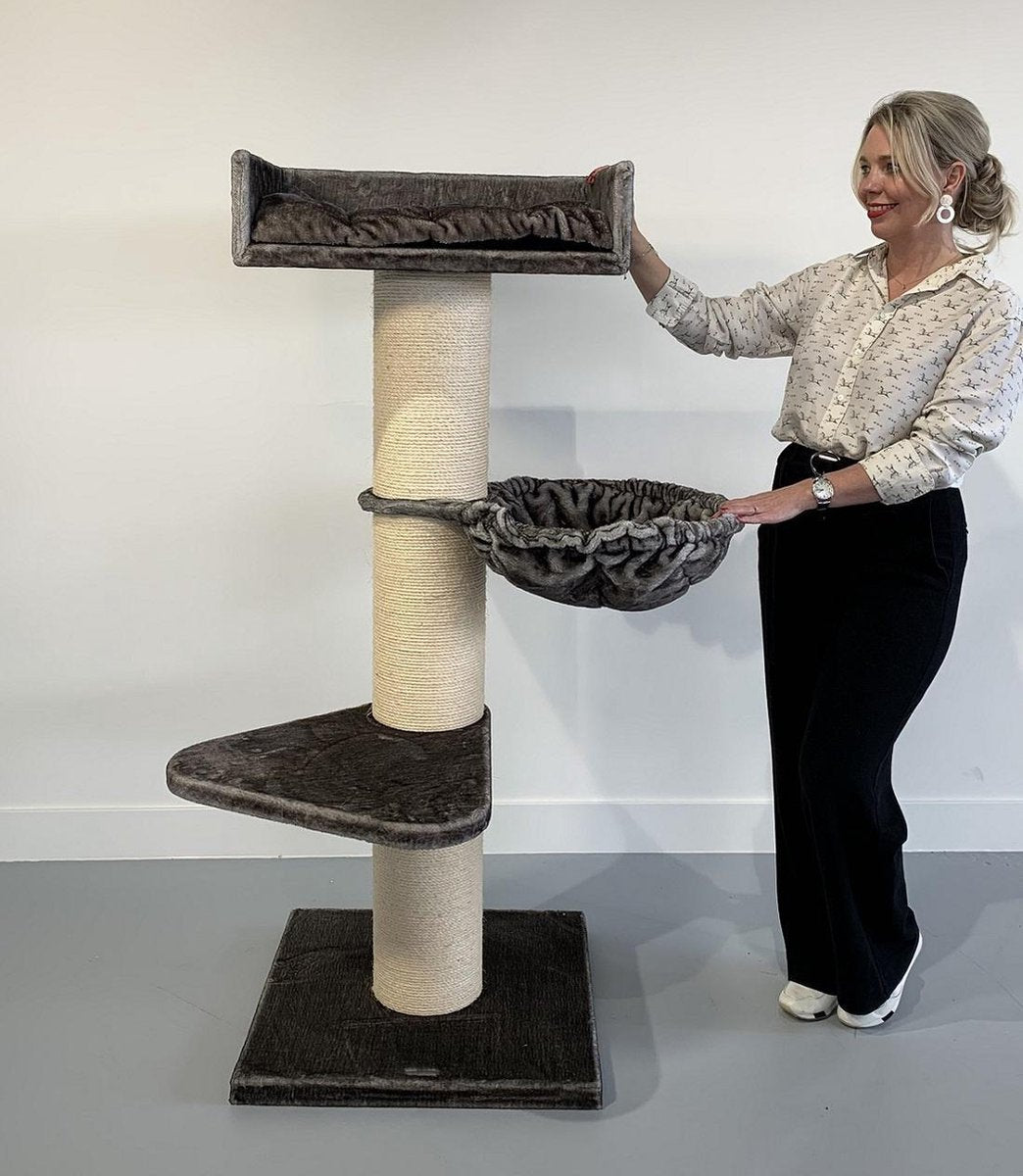 Krabpaal Royalty de Luxe Taupe voor grote katten