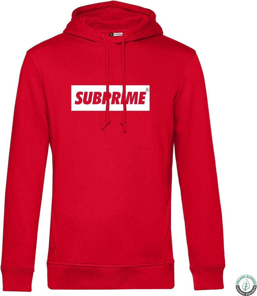 Subprime - Heren Hoodies Hoodie Block Rood - Rood - Maat M