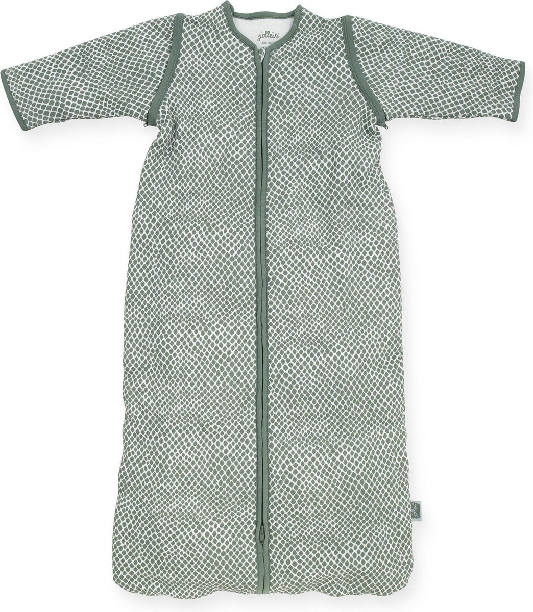 Jollein Baby Slaapzak 110cm Snake - Met Afritsbare Mouw - Ash Green