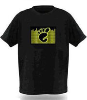 LED - T-shirt - Equalizer - Zwart - Voetafdruk - L
