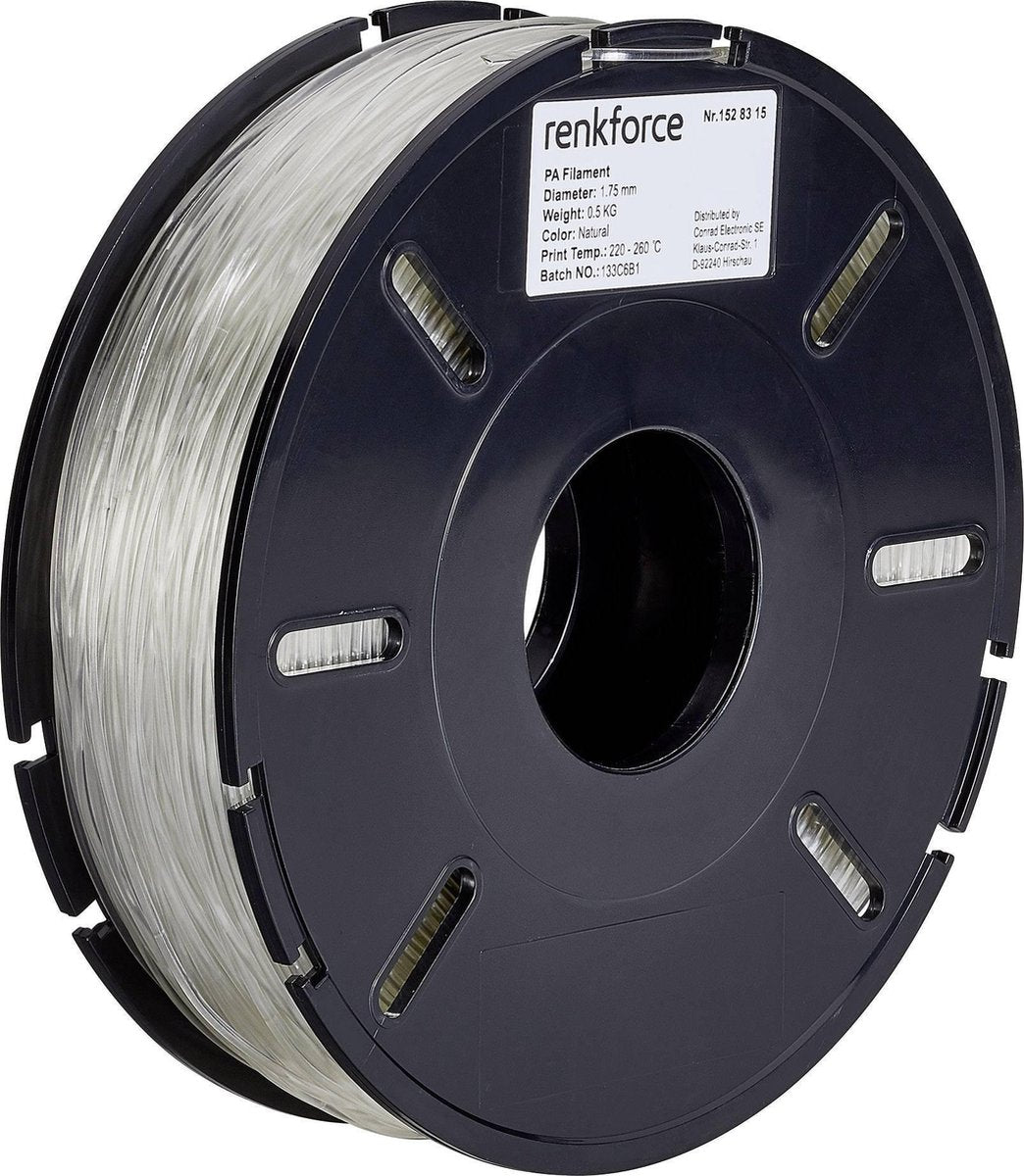 Filament Renkforce PA (Polyamide) 1.75 mm Transparant 500 g