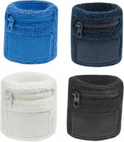 Zweetband met ritsje Navy