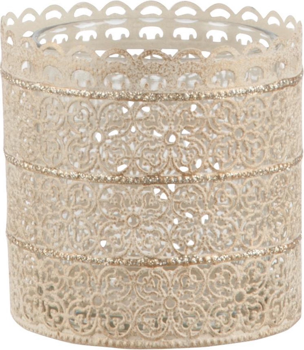 J-Line T-Lichthouder Oosters Metaal/Glas Champ Small