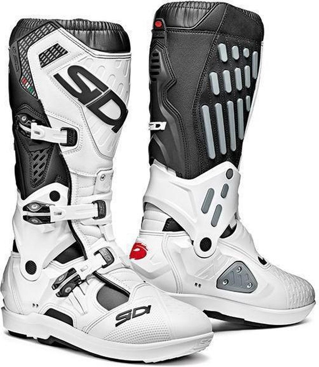 Sidi Atojo SRS Black White Motorcycle Boots 44