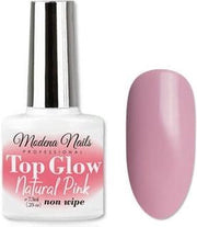 Modena Nails Top Coat Gellak Glow Non Wipe - Natural Pink 7