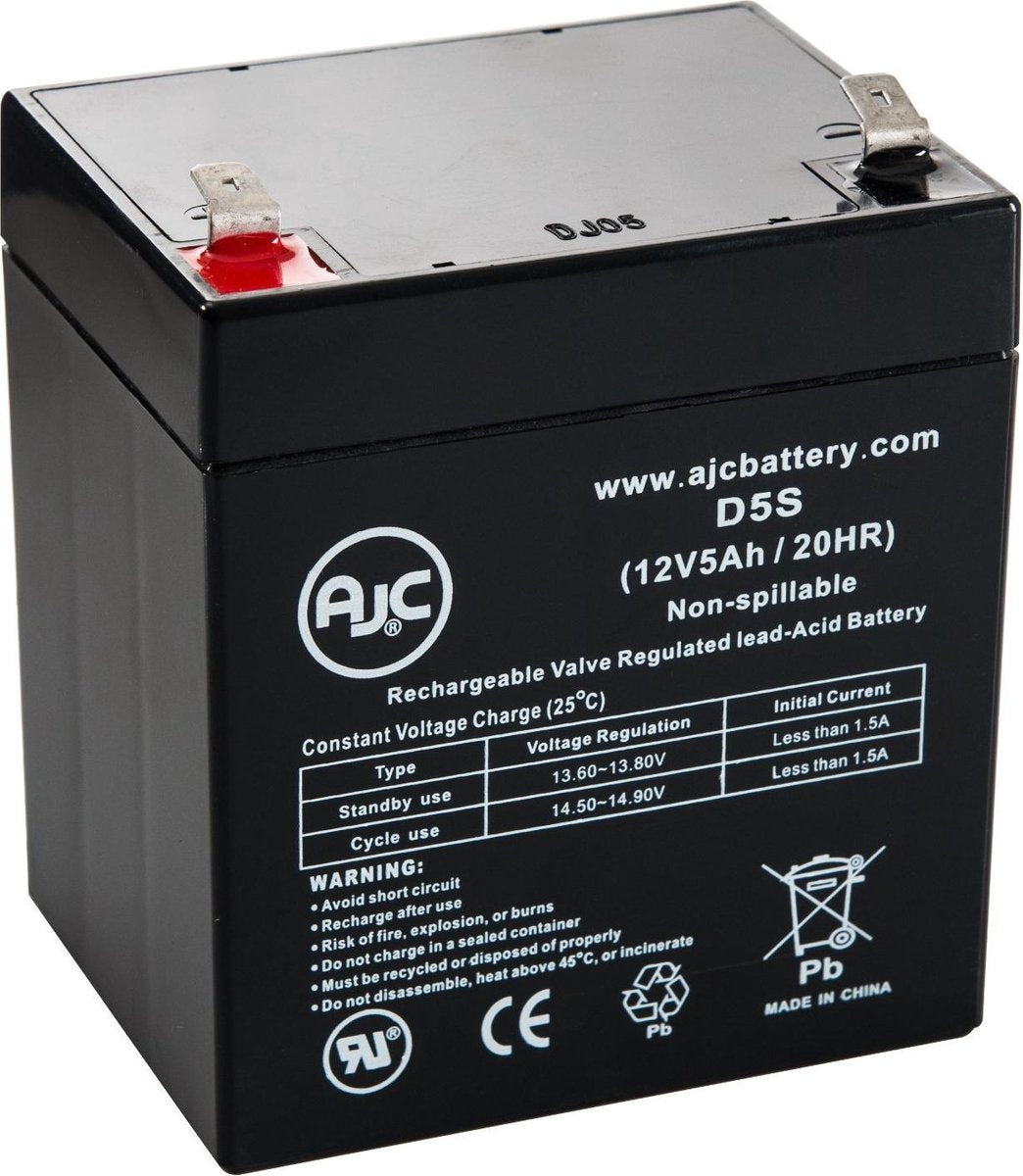 MGE Pulsar Ellipse 500 USBS 12V 5Ah UPS Noodstroomvoeding Accu - Dit is een AJC® Vervangings Accu