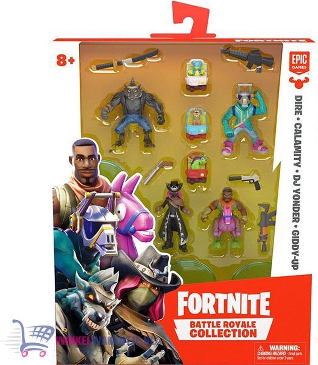 Fortnite Battle Royale Collection Speelfiguren (Set van 4) | Fortnite Speelgoed Speelpop voor kinderen | Vier speelfiguren inclusief accessoires
