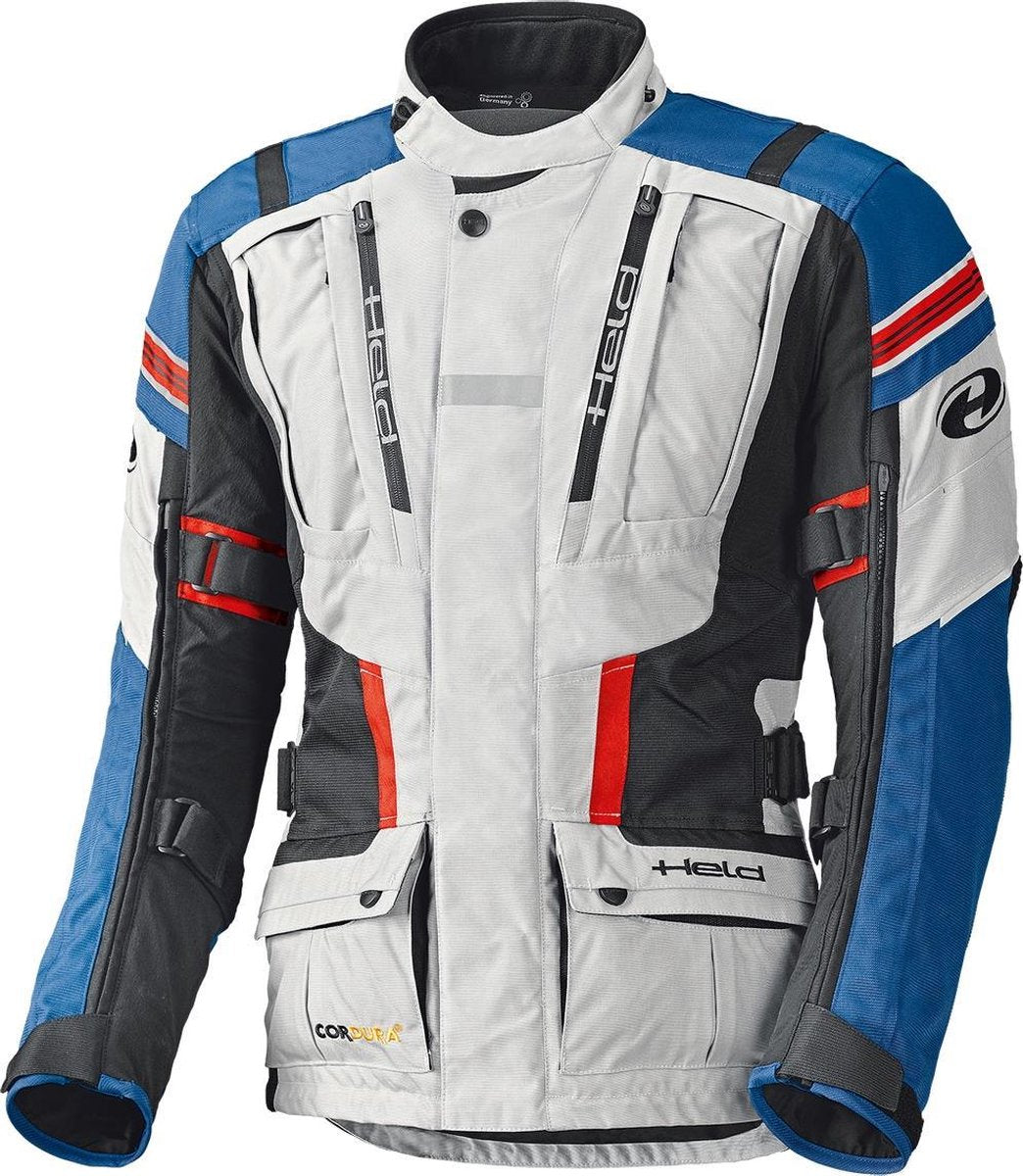 Held Hakuna II Grey Blue Textile Motorcycle Jacket  S