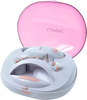 LUMME LU-2404 manicure set|7 delig|nageldroger|wit/roze
