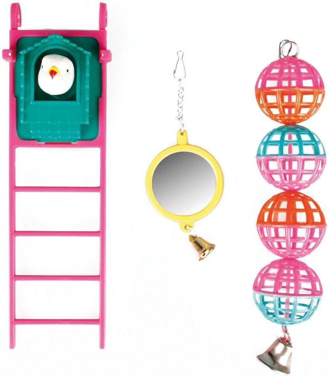 Bird toy mirror