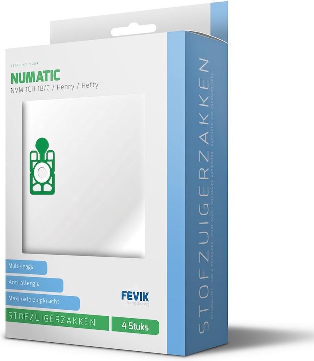 Stofzuigerzakken geschikt voor Numatic Henry/PPR (4+1)
