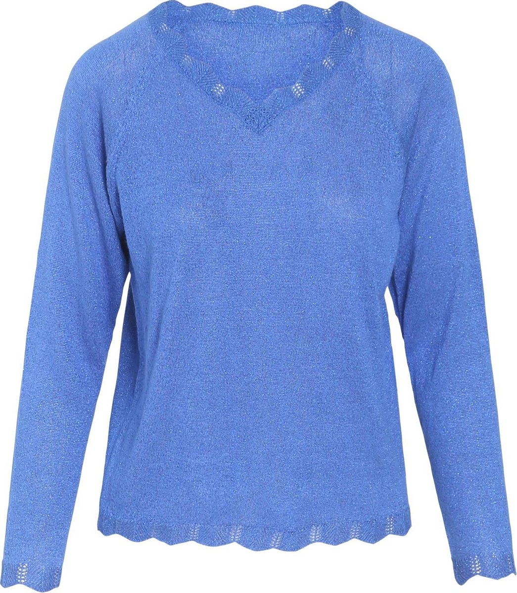 Cassis - Trui met lurex - Bic blauw