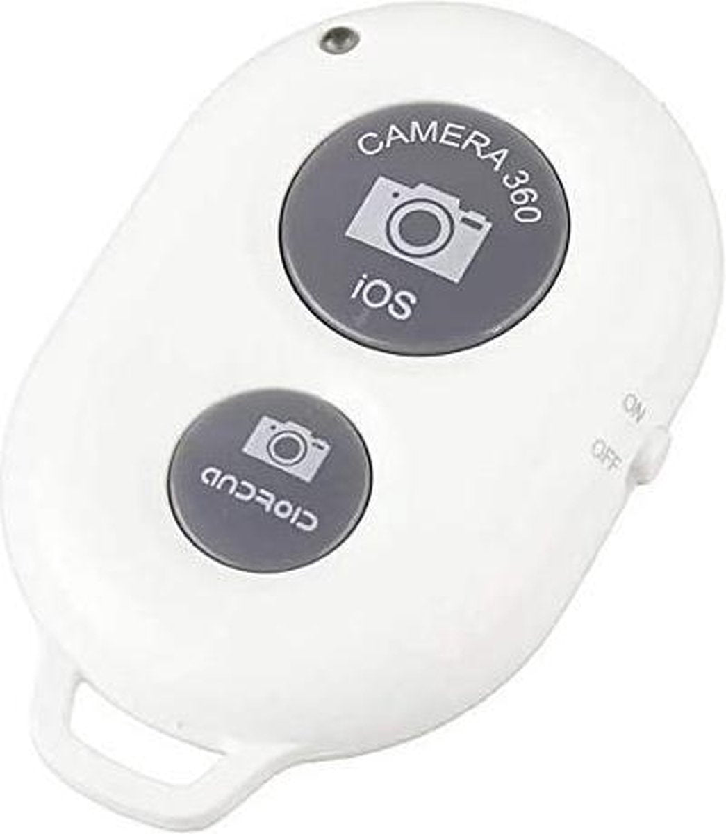 Bluetooth Remote Shutter foto Selfie afstandsbediening telefoon voor smartphone - Wit