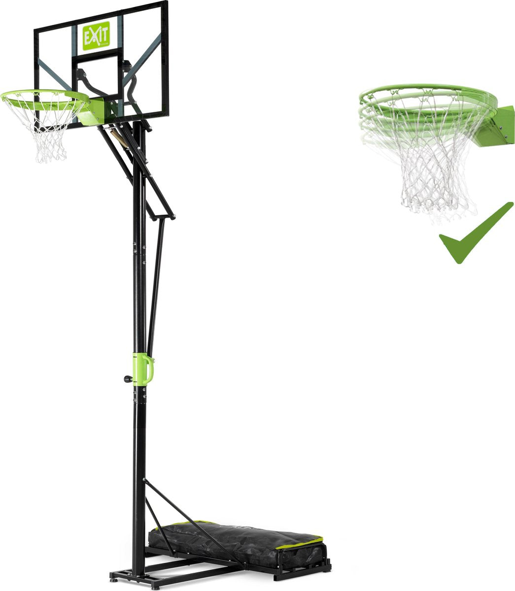 EXIT Polestar verstelbare basket met dunkring - zwart/groen