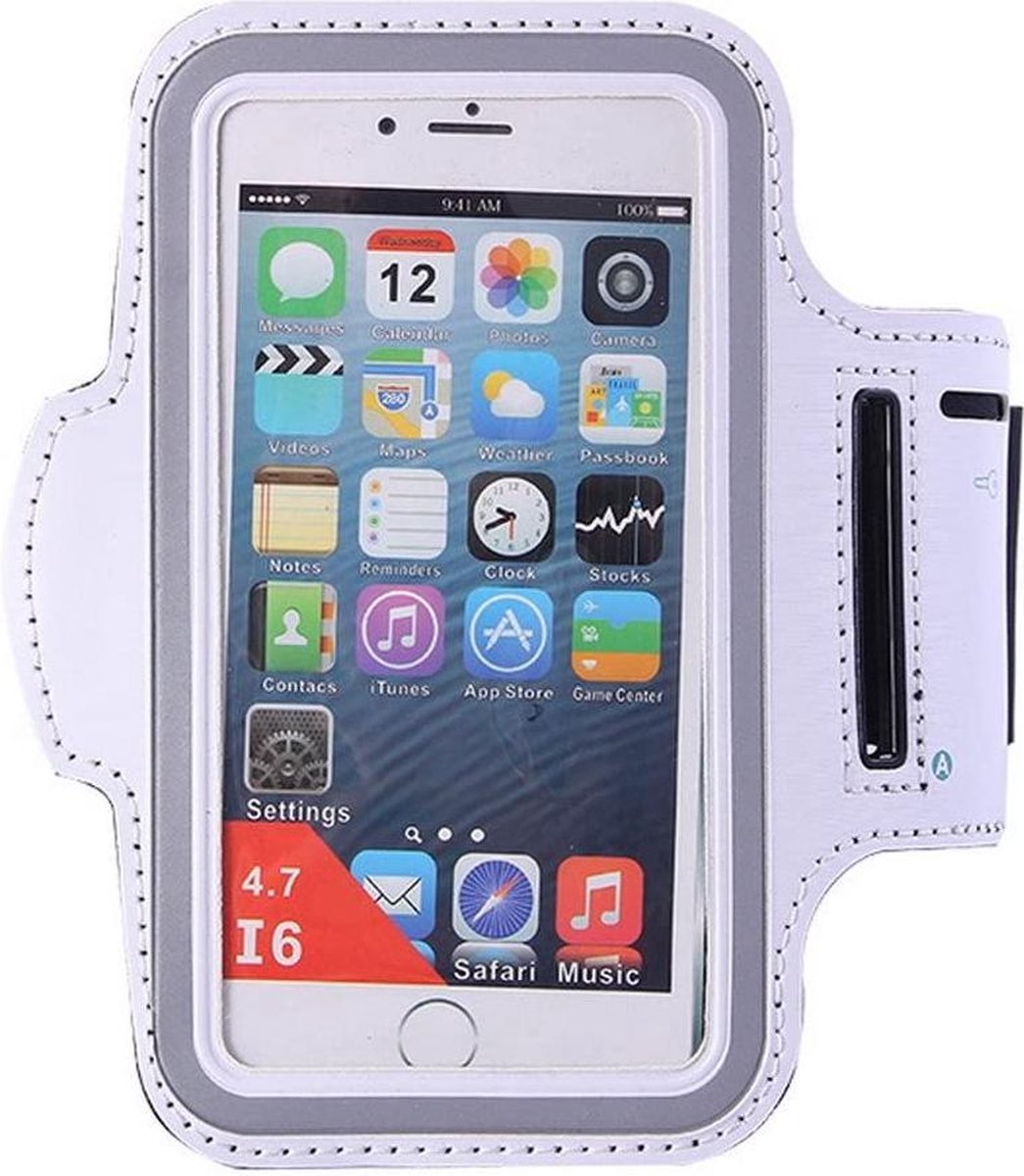 Hardloop Armband Telefoon | Geschikt voor Nokia 1.4| Hardloop Armband | Sport Hardloopband | Hardloop Telefoonhouder | Wit