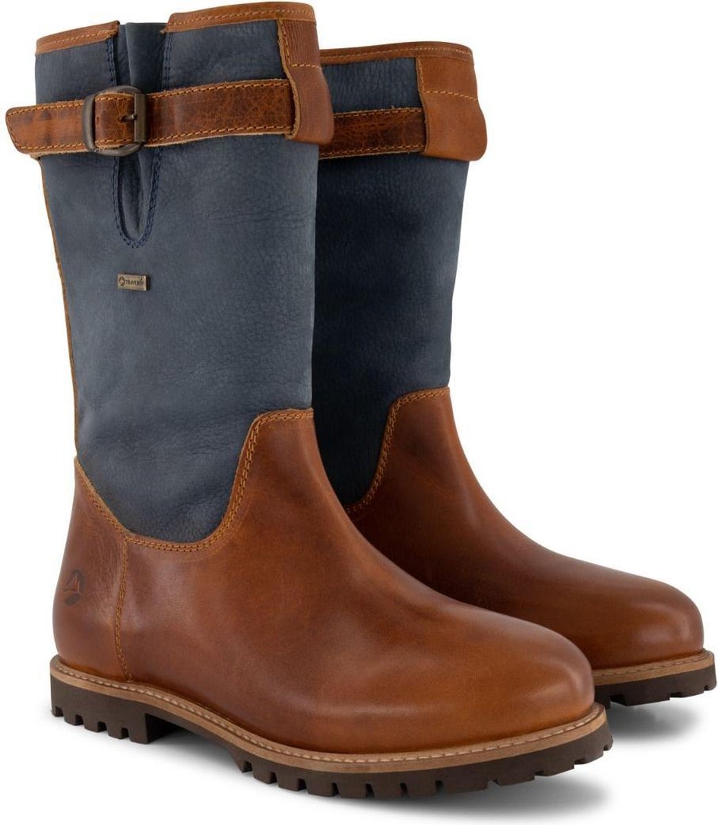 Travelin' Konstanz Heren - Leren outdoorlaarzen - Waterdicht en Ademend - Laars - Blauw leer - Maat 44