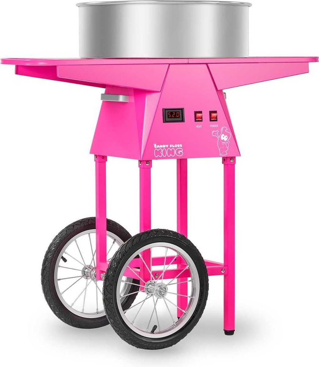 Royal Catering Suikerspinmachine met wagen - 52 cm - 1.030 Watt