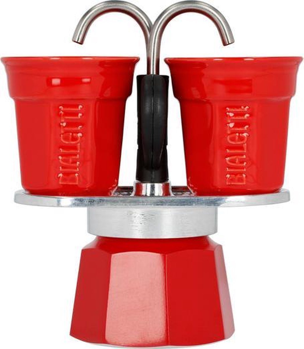 Bialetti Mini Express 2tz Red + 2 cups