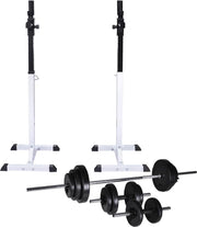 vidaXL Halter-/squatrek met halterset 30.5 kg