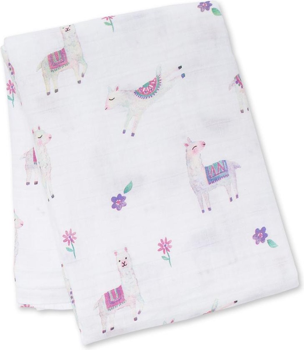 Lulujo swaddle 100% katoen 120x120 cm Lama